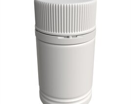 Plastic Pill Bottle Mockup 3D 모델 