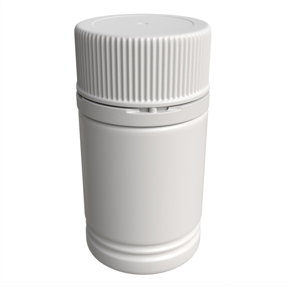 Plastic Pill Bottle Mockup Modello 3D