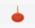Plunger With Wooden Handle 3D-Modell