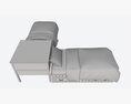 Pottery Barn Belden Twin Beds With Headboard Shelf 3D模型