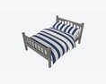 Pottery Barn Kendall Bed Double 3D 모델 