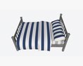 Pottery Barn Kendall Bed Double Modello 3D
