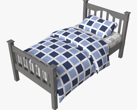 Pottery Barn Kendall Bed Single 3D 모델 