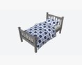 Pottery Barn Kendall Bed Single 3D 모델 