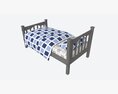 Pottery Barn Kendall Bed Single 3Dモデル