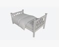 Pottery Barn Kendall Bed Single Modelo 3D