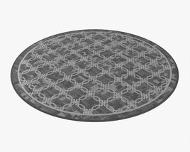 3D model of Round Patterned Bath Mat