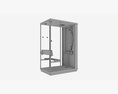 Shower-steam Two People Cabin 3D 모델 