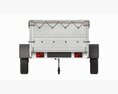Single Axle Car Trailer With Extra Walls Cover Jockey Wheel Extended 3D 모델  dashboard