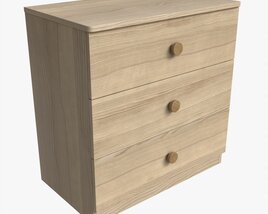 Small Children 3-drawer Dresser Modelo 3d