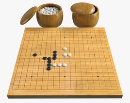 Strategy Board Go-Ban Game 01 3D 모델 