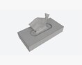 Tissue Box Rectangular Mockup Modello 3D
