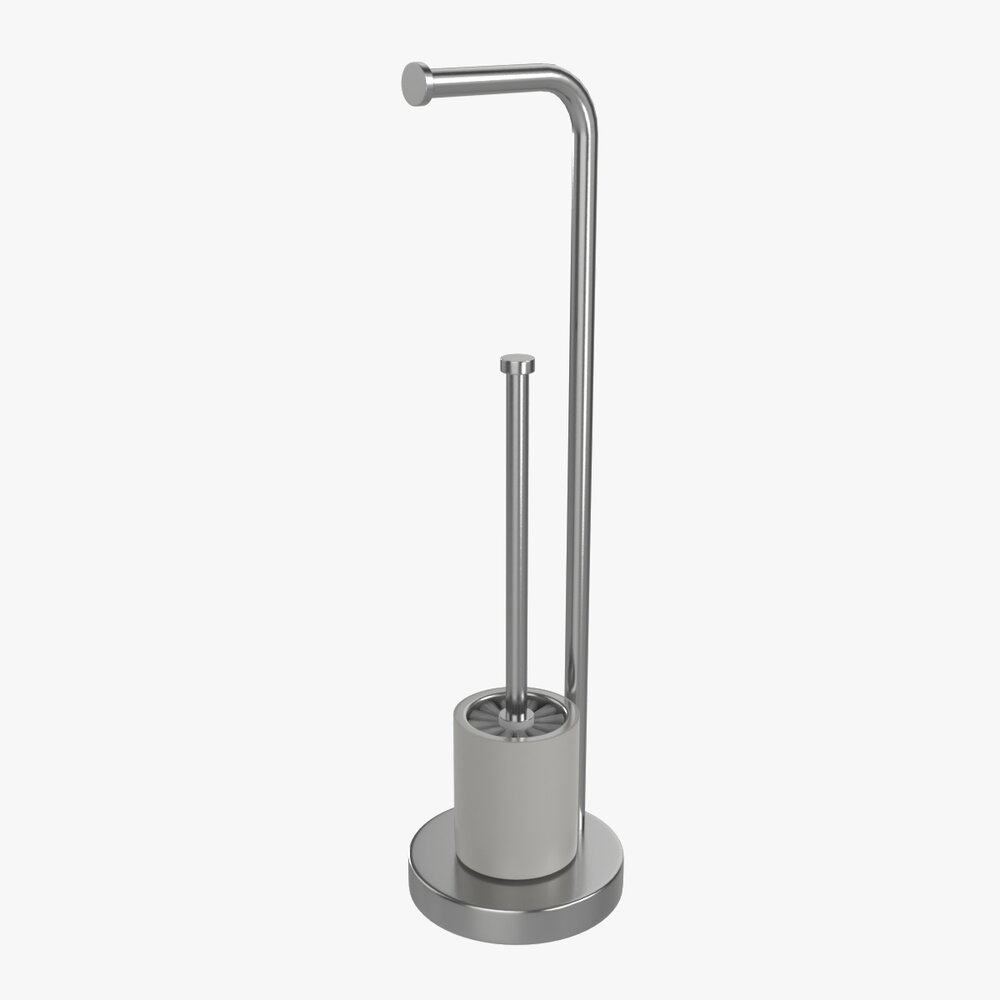Toilet Brush With Stand Modello 3D