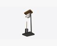 Toilet Brush With Stand And Paper On Holder 3d model
