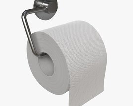 Toilet Paper Roll On Wall Mount 01 3D model