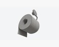 Toilet Paper Roll On Wall Mount 01 3D 모델 