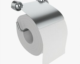 Toilet Paper Roll On Wall Mount 02 3D model