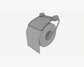 Toilet Paper Roll On Wall Mount 02 3Dモデル