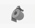 Toilet Paper Roll On Wall Mount 02 Modello 3D