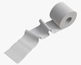 Toilet Paper Roll With Unrolled Part 3D-Modell