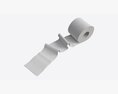 Toilet Paper Roll With Unrolled Part 3D模型