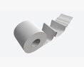 Toilet Paper Roll With Unrolled Part 3d model