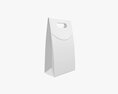 Blank White Paper Carry Bag Package Mock Up 3d model