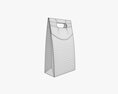 Blank White Paper Carry Bag Package Mock Up 3D-Modell