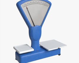 Vintage Grocery Weighing Scale 3D модель