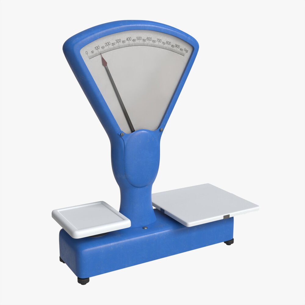Vintage Grocery Weighing Scale 3D 모델 
