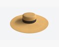 Wide Brim Straw Hat For Women 3Dモデル