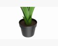 Artificial Yucca Plant In Pot 3D модель