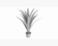 Artificial Yucca Plant In Pot 3D модель