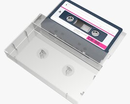 Audio Cassette With Cover 01 3D model