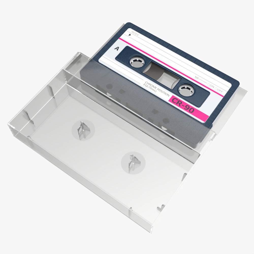 Audio Cassette With Cover 01 Modelo 3d