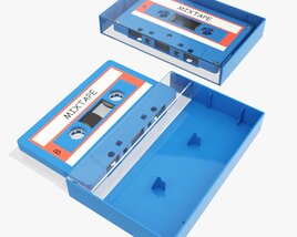Audio Cassette With Cover 02 3D model