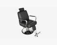 Barber Chair For Barbershop Salon Leather 3d model