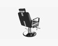 Barber Chair For Barbershop Salon Leather Modello 3D