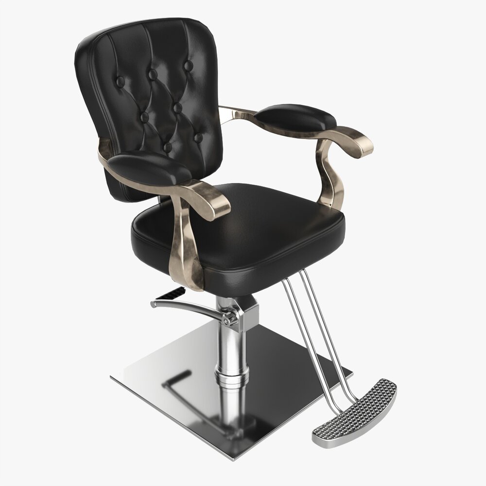 Barber Hydraulic Chair For Barbershop Salon 3D model