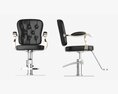 Barber Hydraulic Chair For Barbershop Salon 3d model