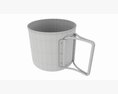 Camping Metal Mug With Foldable Handles 3D модель