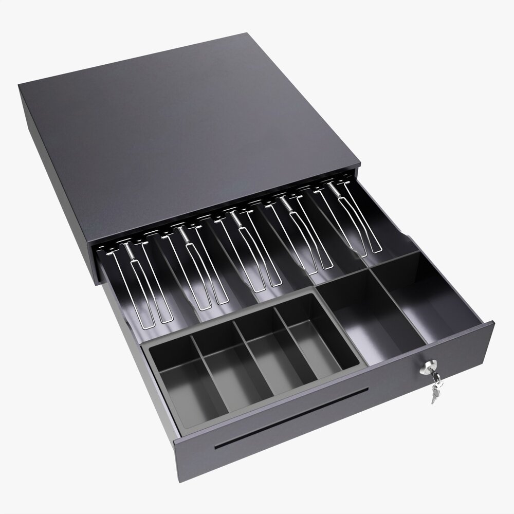 Cash Register Drawer For POS System Open 3Dモデル