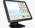 Cash Register POS With Touch Screen Modello 3D