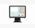 Cash Register POS With Touch Screen Modelo 3D