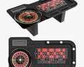 Casino European Table With Roulette Wheel 3D-Modell