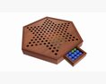 Chinese Checkers Wooden Board Table Game Boxed 3D 모델 