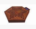 Chinese Checkers Wooden Board Table Game Boxed 3d model