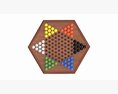 Chinese Checkers Wooden Board Table Game Unboxed Modelo 3d