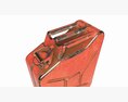 Classic Metal Jerrycan 01 Red Dirty 3D 모델 