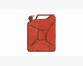 Classic Metal Jerrycan 01 Red Dirty Modello 3D
